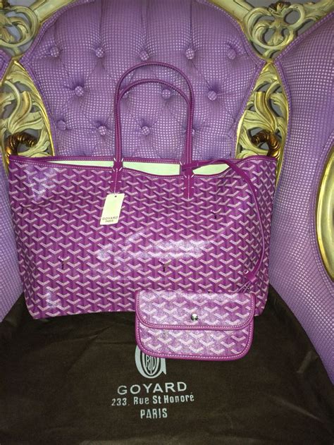 goyard tote bag purple